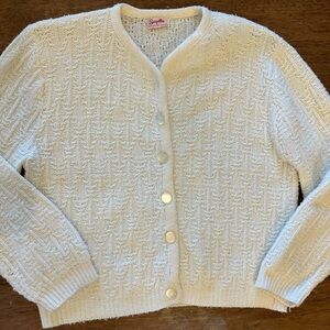 Women’s Vintage Cream Sweater Cardigan